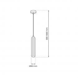 Lampa wisząca PAX GOLD 1xG9