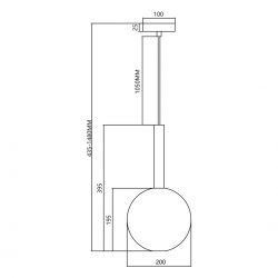 Lampa wisząca NIKO GOLD 1xG9 fi 200