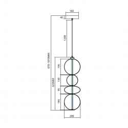 Lampa wisząca DAPHNE AMBER 36W