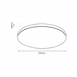 Plafon Slimi 24W 4000K Czarny