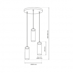 Lampa wisząca CLARISSA 3xGX53