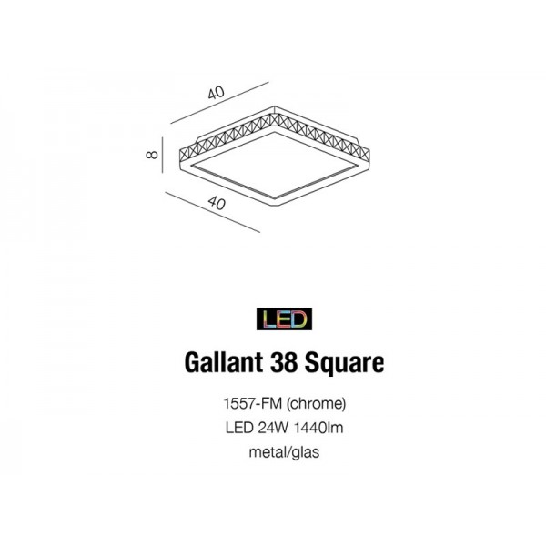 Azzardo Gallant 38 square AZ1594