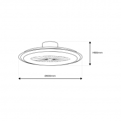Plafoniera LED ZONDA WHITE 48W z wentylatorem