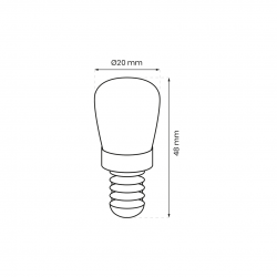 ŻARÓWKA LED DO LODÓWEK E14 1,5W 3000K