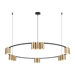 Lampa wisząca (koło) GENESIS BLACK GOLD 15xGU10