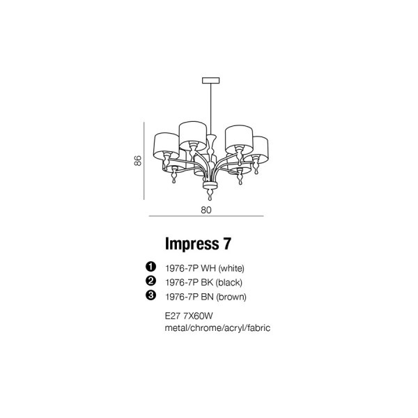 Azzardo Impress 7 czarny AZ0500