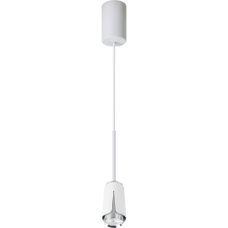 FLOWER WHITE CHROME LAMPA WISZĄCA 1xGU10