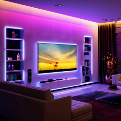 Zestaw Led RGB 5m IP54 Sterownik + Pilot