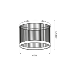 Lampa sufitowa Guarda 43W LED śr. 51cm