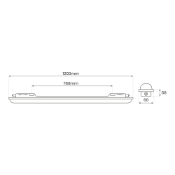 Oprawa Hermetyczna Led Gin 36W 120cm 3850lm 4000K IP65