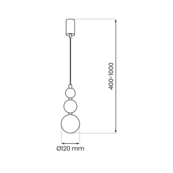 Lampa wisząca BOULE Mint 1xG9