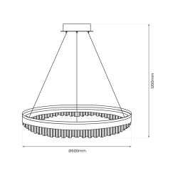 Lampa wisząca PRECIOSA 52W LED