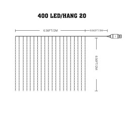 Kurtyna Wizard Kulka 2*2m 400LED RGB