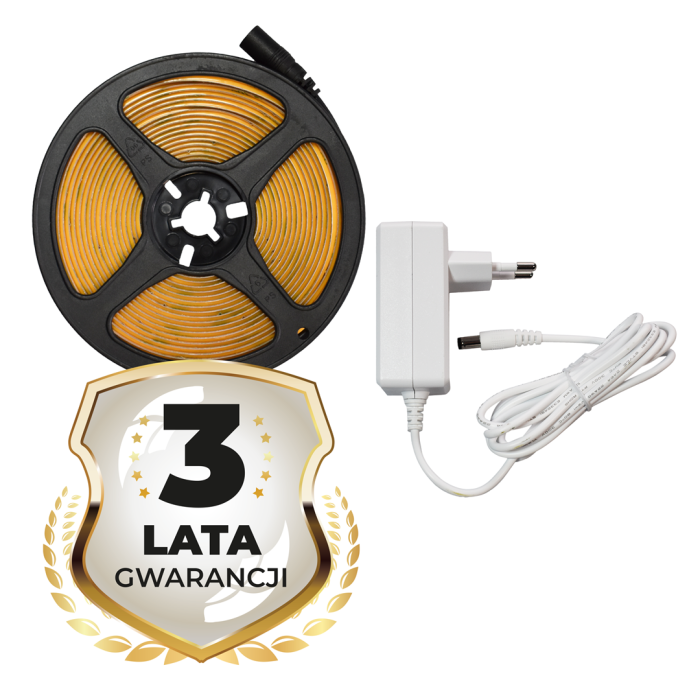 Zestaw Taśma COB 320/m 3000K IP20 3m + Zasilacz Zestaw Taśma COB 320/m 3000K IP20 3m + Zasilacz