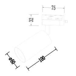 Oprawa Pipe Track Biały 1xGU10