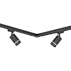 Zestaw Szynoprzewód 4xPipe Ring GU10 + Prowadnica 2x1m + Złączki - Czarny