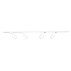 Zestaw Szynoprzewód 4xPipe Ring GU10 + Prowadnica 2x1m + Złączki - Biały