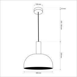 Lampa wisząca VISBY BŁĘKITNY 1xE27