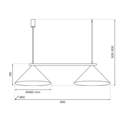 Lampa wisząca CAPITAL BLACK/NAVY BLUE 2XGX53