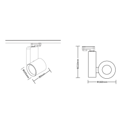 Reflektor Ojo 35W 2700/4000K Biały 3 Obwodowy