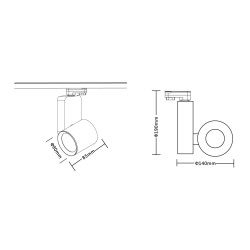 Reflektor Ojo 25W 2700/4000K Czarny 3 Obwodowy