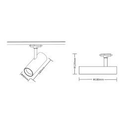Reflektor Magro 7W 2700/4000K Biały 1 Obwodowy