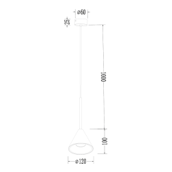 Lampa Wisząca Cone Złoty 1xGU10