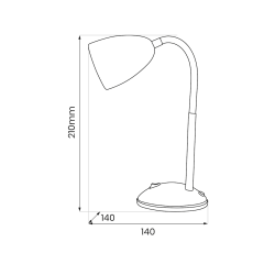 Lampka biurkowa LOGIC White 1xE27