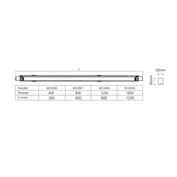 Listwa LED Vito T5 8W 4000K 60cm