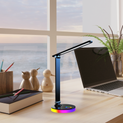 Lampka biurkowa Bruno Black 5W LED RGB