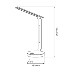 Lampka biurkowa Bruno Black 5W LED RGB