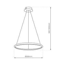 Lampa wisząca HOOP BLACK 27W LED