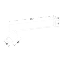 Lampa Sufitowa Magnet 9W+1xGU10 3000/4000K Czarny