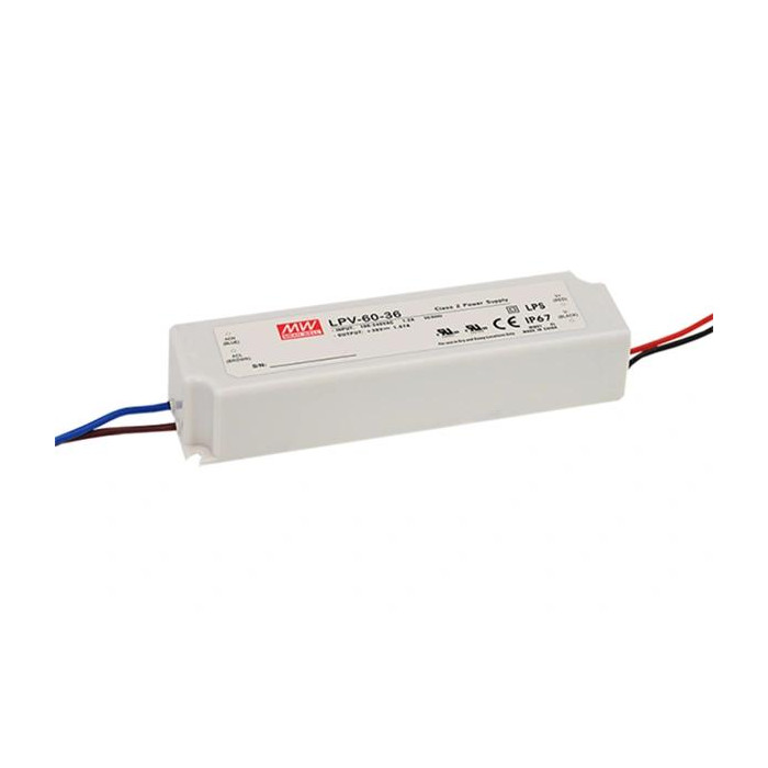 MEAN WELL Zasilacz impulsowy LED 60W 24V 2.5A 90-264VAC 127-370VDC IP67 MEAN WELL Zasilacz impulsowy LED 60W 24V 2.5A 90-264VAC 127-370VDC IP67