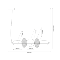 Lampa wisząca ARAME 32W LED