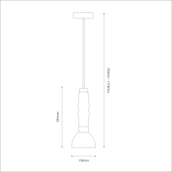 Lampa wisząca LUCCO smoked 13W