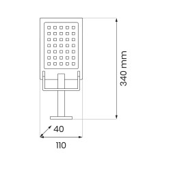 Lampa Solarna Adik 500LM 6500K IP44