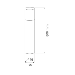 Słupek Ogrodowy Harlem 1xE27 IP44 80cm
