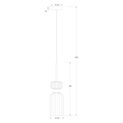 Lampa wisząca MOLLY AMBER 1xE14