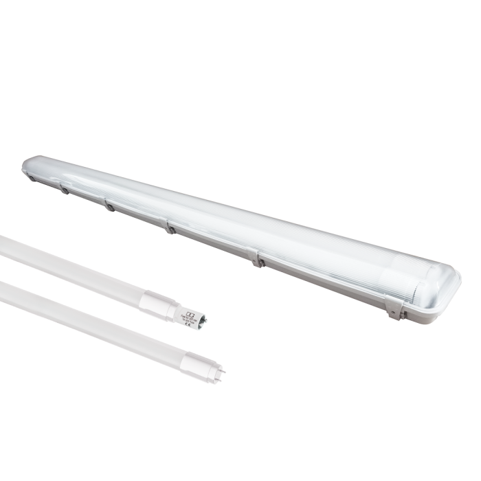 ZESTAW OPRAWA HERMETYCZNA 2x120cm POD ŚWIETLÓWKĘ LED + 2x ŚWIETLÓWKI LED 18W 120CM 4000K ZESTAW OPRAWA HERMETYCZNA 2x120cm POD ŚWIETLÓWKĘ LED + 2x ŚWIETLÓWKI LED 18W 120CM 4000K