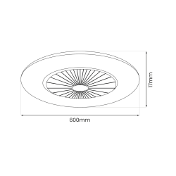 Lampowentylator ZEPHYR BLACK 48W LED+ PILOT