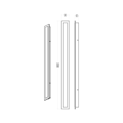 Kinkiet Wow 25W 3CCT IP54 100cm