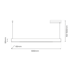 Lampa wisząca LINEA White 36W LED 3000K-4000K-5700K