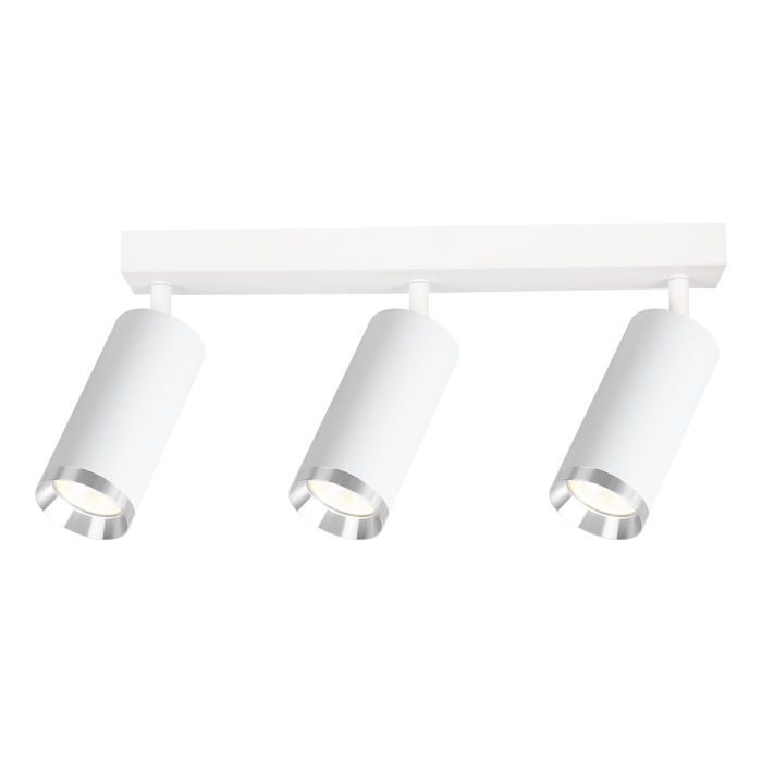 Oprawa Mica Spot Biały + Chrom 3xGU10 Oprawa Mica Spot Biały + Chrom 3xGU10