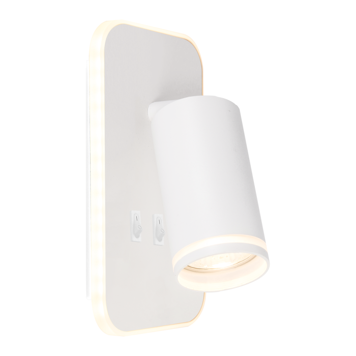 Oprawa Pipe Ring Kinkiet Biały 1xGU10 + LED 6W Oprawa Pipe Ring Kinkiet Biały 1xGU10 + LED 6W