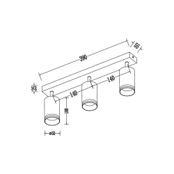 Oprawa Pipe Ring Spot Biały 3xGU10