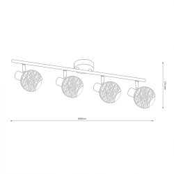 Lampa sufitowa DEX 4xE14