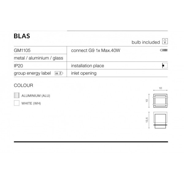 Azzardo Blas biały AZ0865