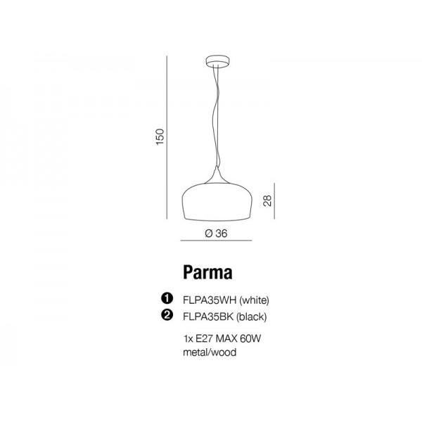 Azzardo Parma biały AZ2799