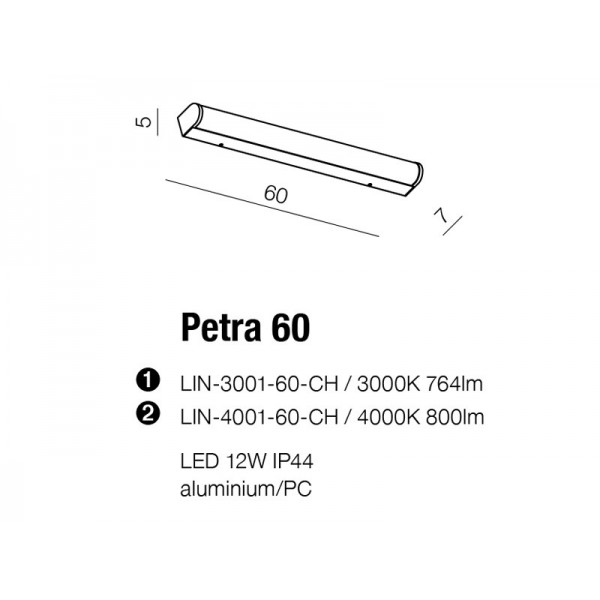 Azzardo Petra 60 4000k chrom AZ2473